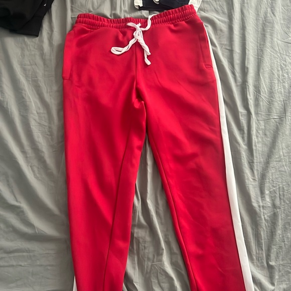 Red and white joggers - Picture 1 of 1